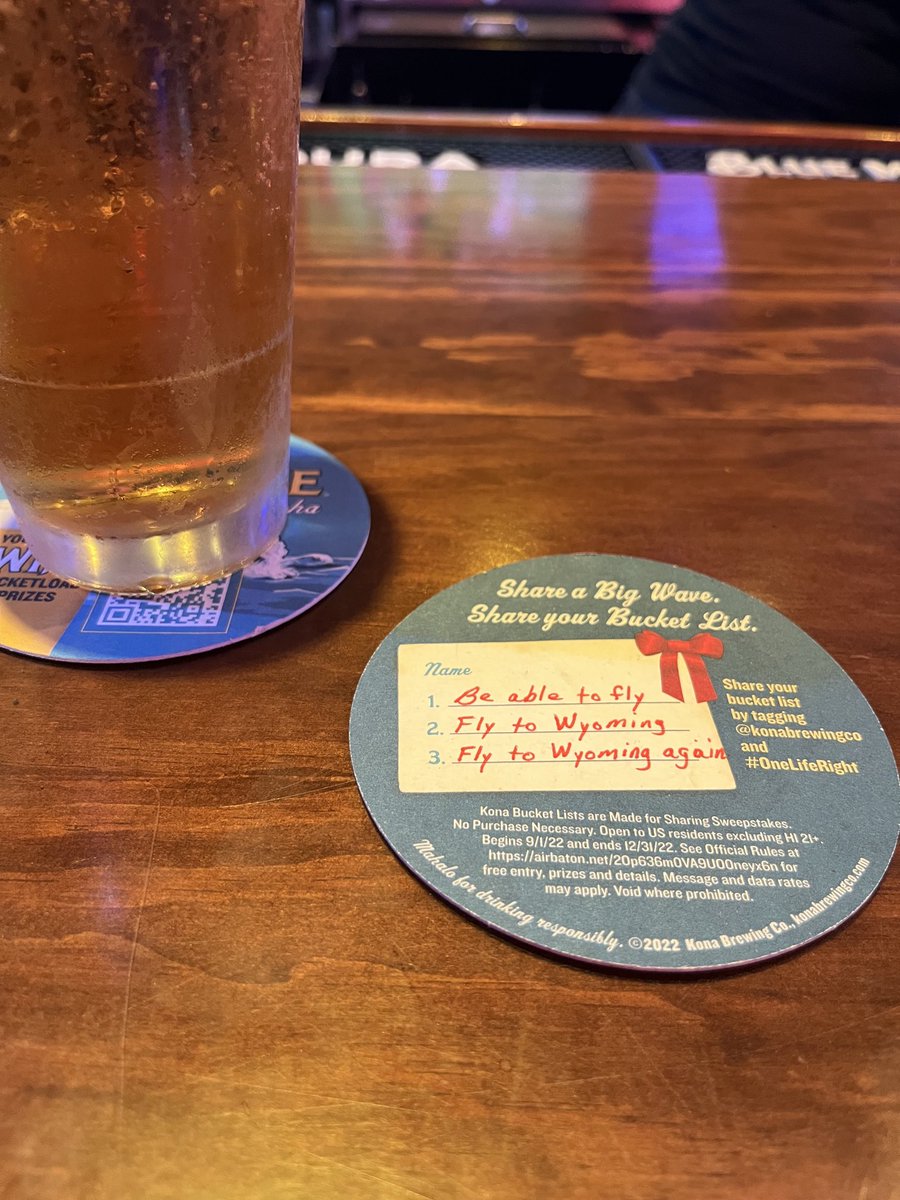 Rybec22's tweet image. ⁦@KonaBrewingCo⁩ here’s my 3 wishes, hope you make them come true! #OneLifeRight