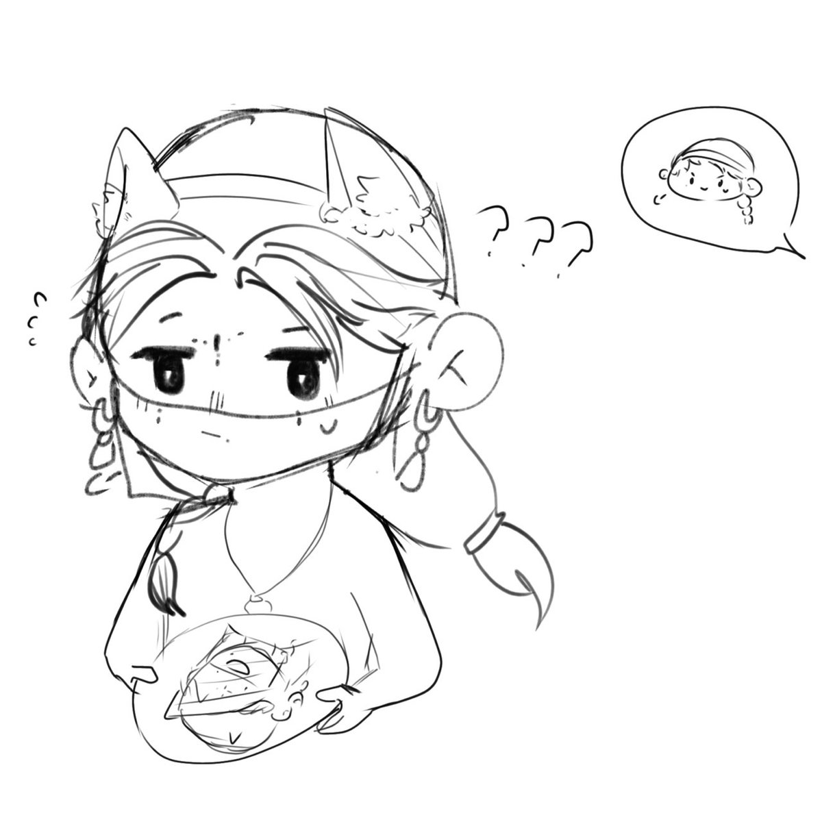 themysteryseer's tweet photo. Service #4

สวมหูแมว ( ... )

     ‘ ฟึบฟับ ฟึบฟับ ’

เสียงการกระทำบางอย่างที่รวดเร็วประหนึ่งการจู่โจมอันว่องไวดังอยู่ชั่วครู่

หญิงสาวตัวเล็กเดินผละถอยออกจากคนที่นั่งหน้าระอา นางตบบ่าผู้นั้นเล็กน้อยแล้วยื่นกระจกทองเหลืองใส่มือ

 ❝ — ? ❞

อะไรล่ะนี่ https://t.co/ASHcy7cOtf