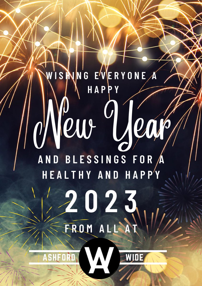 From all of us here at Ashford Wide, to all of you - Have an amazing NYE. Here's to a healthy and happy 2023 🎉🍾🎆

#HappyNewYear #NYE2023 #AshfordMiddlesex #Spelthorne #NewYear #LocalCommunity #2023