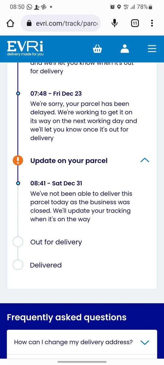 stierney233's tweet photo. @EvriUK_Help where is my parcel, H02B5A0000348003, i am in work and have been since 750, absolute joke https://t.co/hIWwC3pCAZ