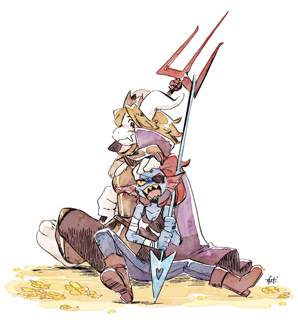 描き納め2022 今年もたくさん描いたけど、この師弟で締め!今年も素敵な作品を拝見したり、ゲームを教えてもらったり、直接お会いできた方もいたり、皆さま本当にお世話になりました!来年もゆるりとよろしくお願いいたします 
