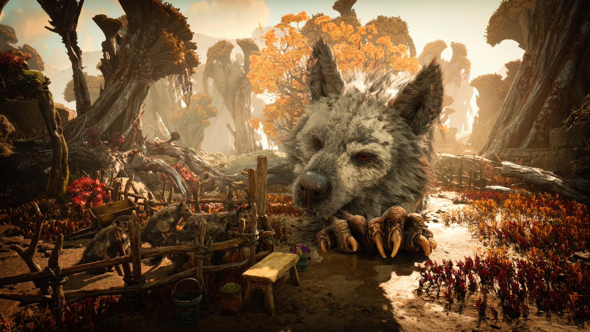 bbgumbo's tweet photo. 🥺🥺🥺🥹 Fenrir and smol gang 💙🤍💙🤍💙 #PS5Share, #GodofWarRagnarök https://t.co/Pl1BahX6wa