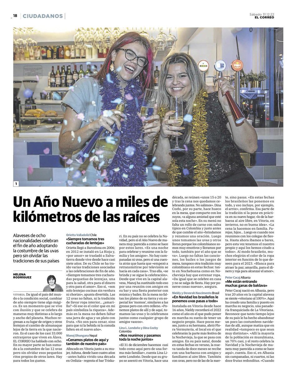 gasteizon's tweet photo. Vari@s asociad@s de #GasteizOn originari@s de otros países nos cuentan cómo recibirán el 2023 en #VitoriaGasteiz
Urte berri on!
@STAVJEANS
@CoachFamilias
#FloraVermuteria
#Triskari https://t.co/btrQzBcLZ5