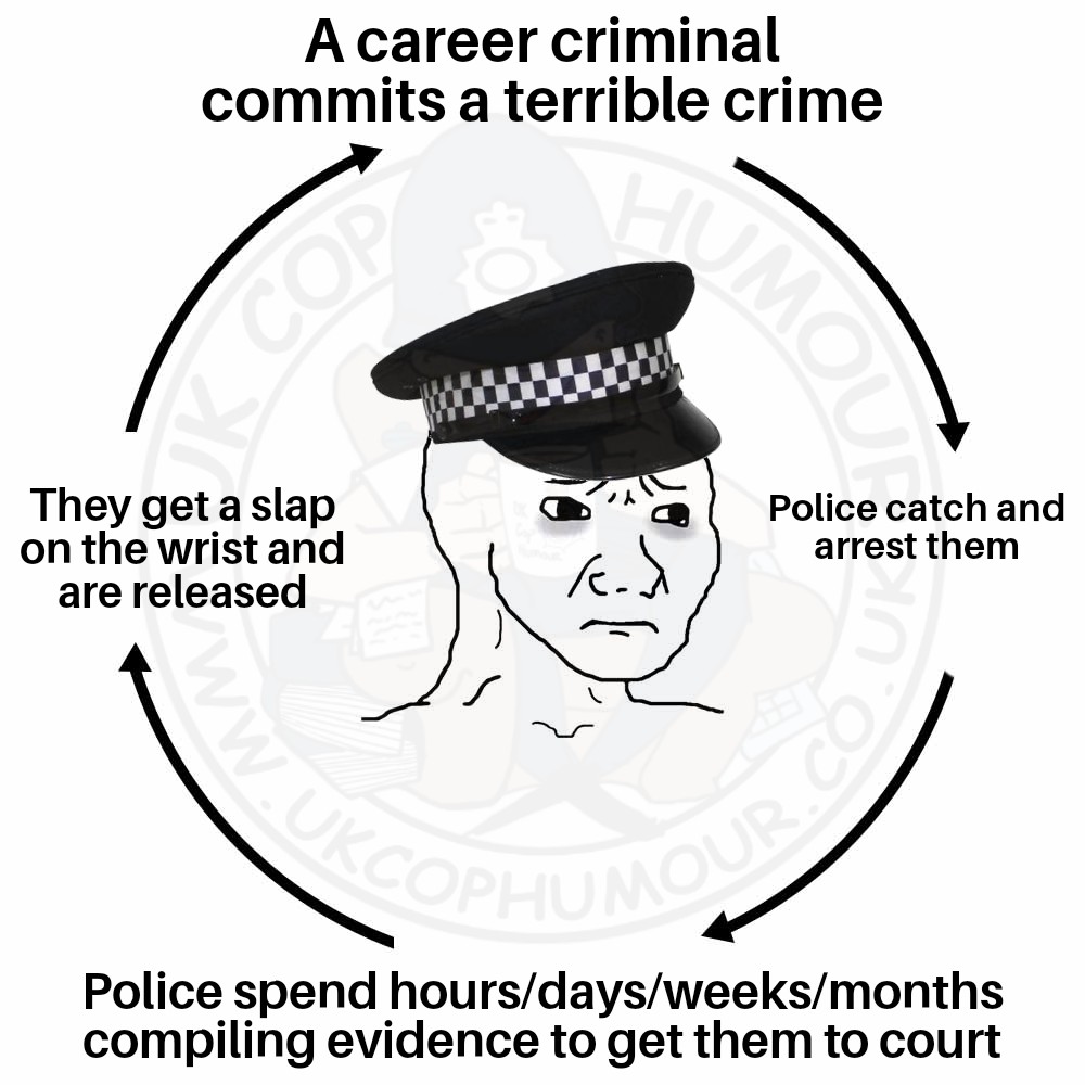 UKCopHumour's tweet photo. Oh look! 👀

It's the National Recurring Crime Making Model! https://t.co/azz6RslHeC