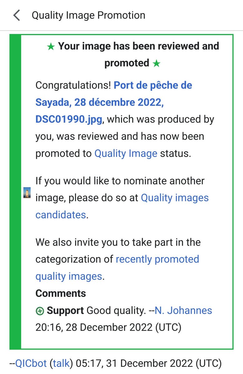 HabibMhenni's tweet photo. — Your image has been reviewed and promoted "Quality Image" on @WikiCommons!
#Dyolf77FreeImages 1/100
#Sayada
#wikimedia
😊
https://t.co/7ZVpBL9dk9 https://t.co/Deo4pIy3ew
