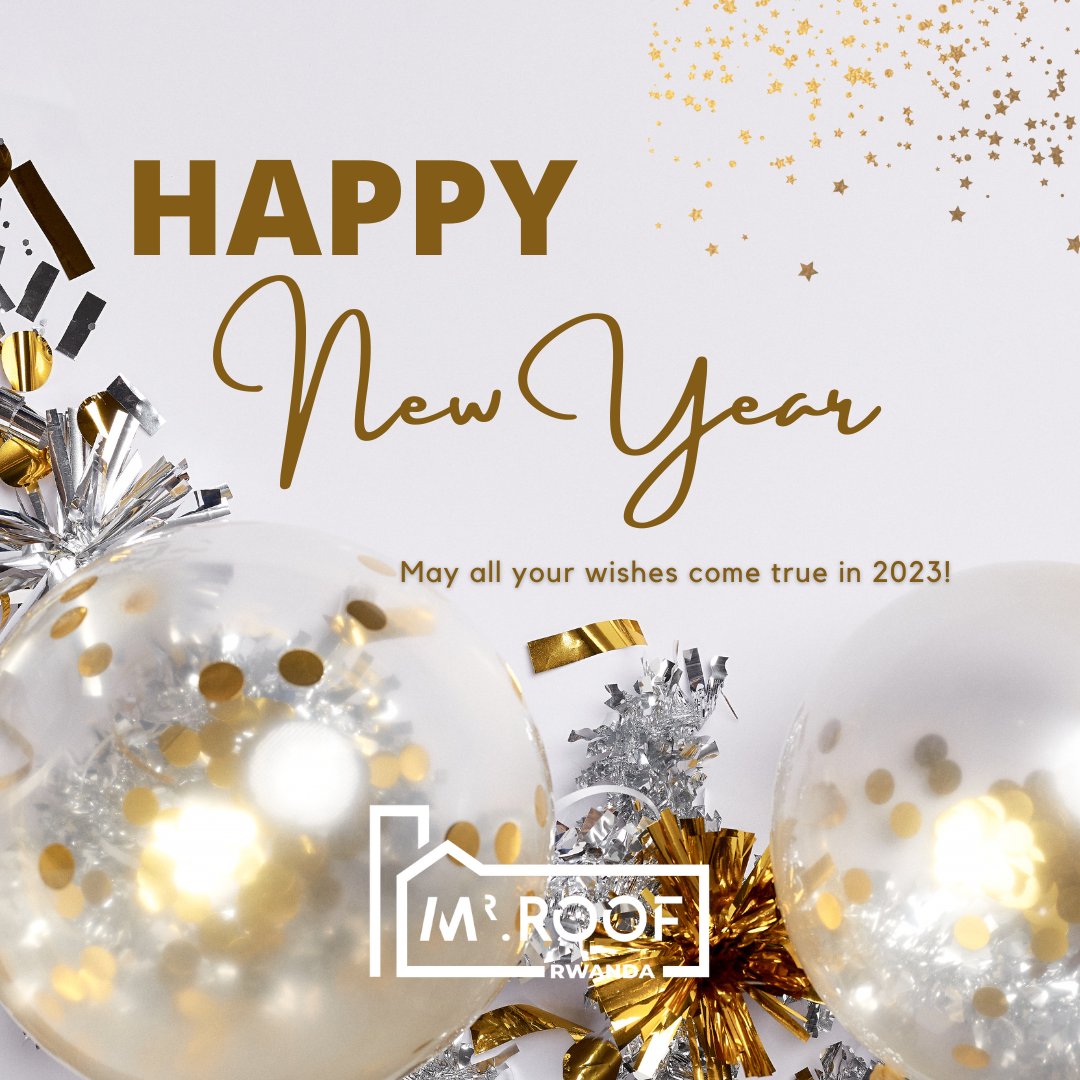 Out with the old, in with the new: may you be happy the whole year through. Happy New Year, from the Mr Roof team!
🔷🔷🔷
#happynewyear #newyear2023 #newyearnewroof #newroof #mrroofrwanda #kigali #rwanda