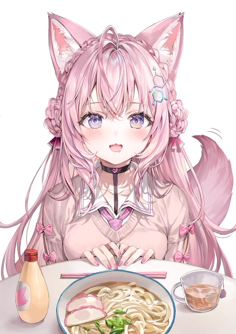 年越しうどんこよちゃん良いお年を #こよりすけっち 
