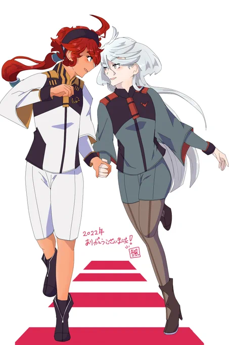【水星の魔女】という作品に出逢えたことスレッタとミオリネさんに出逢えたこと毎日がこんなにも楽しくてただただ感謝しています。2022年 ありがとうございました!#水星の魔女 #スレミオ 