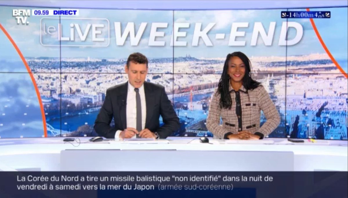 HYoussouf1297's tweet image. Bonjour au duo @tomjoubert et @FWegscheider en plateau du #LiveWeekend sur @BFMTV !