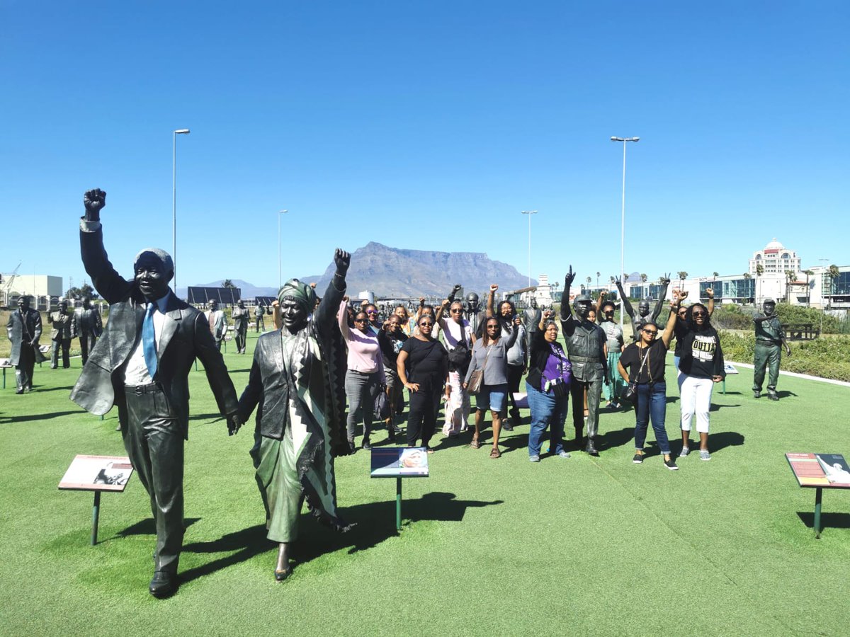 NHM_SA's tweet photo. Many thanks Sisters Traveling for a visit at Long March to Freedom
#ilovecapetown #southafricansculpture #SouthAfricanHistory #whatsoniceincapetown #secretcapetown #ilovecapetown #ilovesouthafrica   #secretcapetown #woolworths #TravelMassiveCT #MLT #proteahotel #sologroup https://t.co/EoagaA4T57