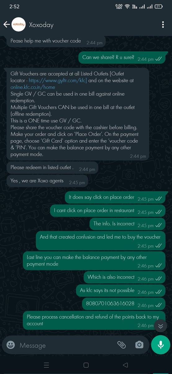 nitindadhwal's tweet photo. @thexoxoday look into this. The customer support is bad. Please process cancellation and refund of mentioned order. https://t.co/Abzdhu9ryP