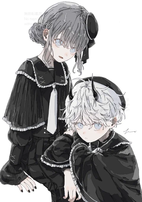 色のある絵も描くようになりましたが、やっぱり白黒は可愛いです #2022年自分が選ぶ今年の4枚 