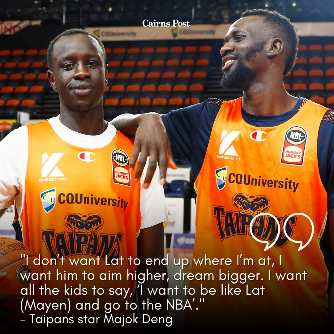 Lat Mayen is following an eerily similar journey to that of <a href="/CairnsTaipans/">Cairns Taipans</a> star Majok Deng, but the 190-gamer wants to see Mayen aim even higher. #NBL23 
FULL STORY 👉 cairnspost.com.au/sport/majok-de…