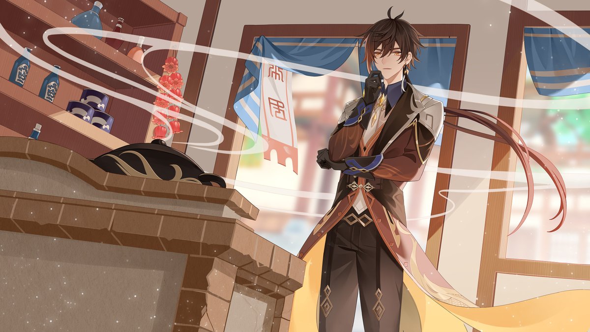 sleepy9512's tweet photo. 🎂钟离先生，生日快乐！#原神 #GenshinImpact #Zhongli #钟离 #鍾離生誕祭2022 https://t.co/5F6xR3qNOU