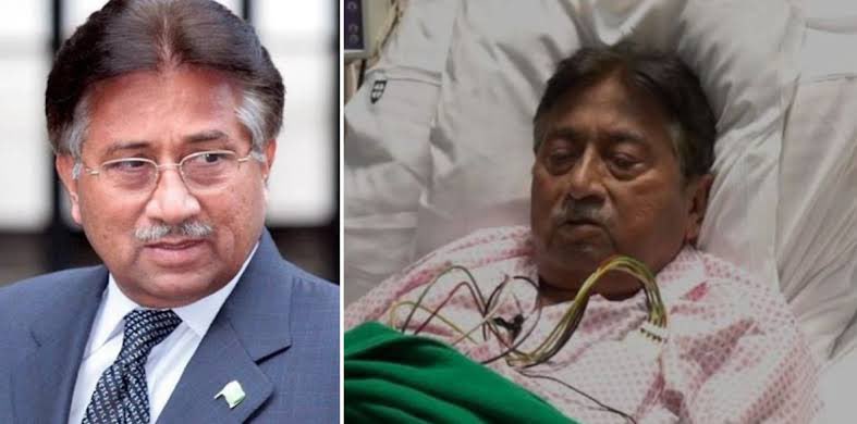 مشرف کو ایک ایسی بیماری Amyloidosis لاحق جو لاعلاج ہے اور دنیا میں صرف 25 افراد کو ہے
اس میں جلد ایسے لٹک جاتی ہے جیسے تار پر کپڑے،
جسم میں ایک خاص پروٹین بنتی ہے جو تمام آرگنز کو ناکارہ کر دیتی ہے
جب امریکہ میں علاج کیلیے ویزہ مانگا تو انکار کر دیا گیا
طاقتوروں کیلیے خاموش پیغام