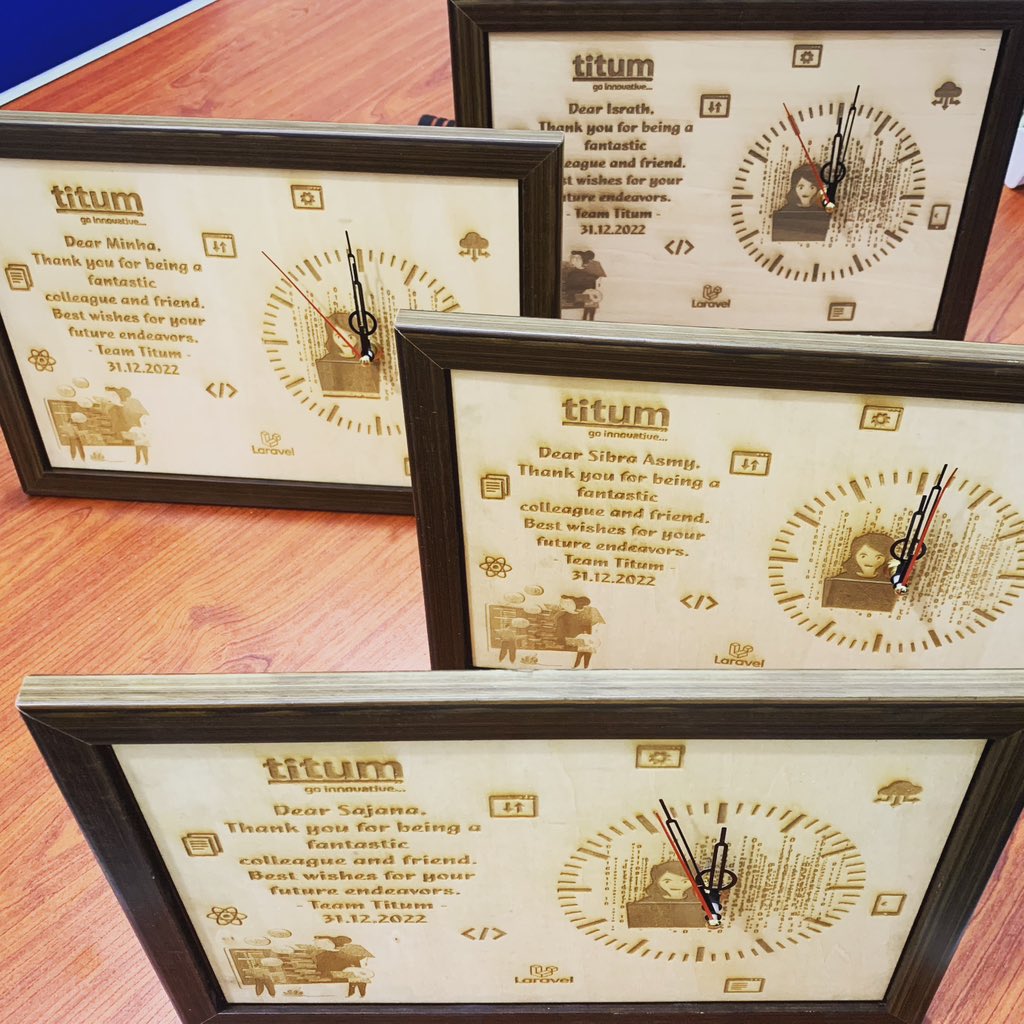 TeamTitum's tweet photo. Token of appreciation were gifted by team #titum for #SLIATE students who successfully completed their 6 months #training at Titum #Kalmunai 

Dear All,
Thank you for being a fantastic colleague and friend. 
Best wishes for your future endeavors. 
-#TeamTitum -
31.12.2022 https://t.co/9EVqlxqHdk