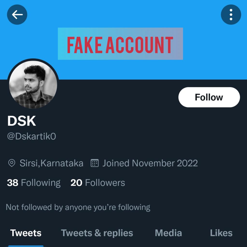 Dskartik's tweet photo. Someone has made FAKE ACCOUNT by using my identity.

Please report that account:
@Dskartik0 https://t.co/n4KIYjtewr

#BBK9 #BiggBossKannada #RakeshAdiga #RoopeshShetty #DivyaUruduga https://t.co/zZLKEylTLm