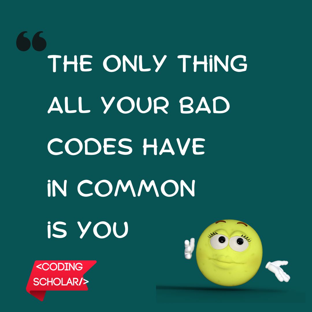 coding_scholar's tweet image. The same goes for a good code though 😎
Follow @coding_scholar for such more content 😊
#coding #programming #100DaysOfCode #100daysofcodechallenge #programmer #code #CodeNewbie #Python #javascript #100daysofpython #100daysofpractice #100DaysOfNoCode