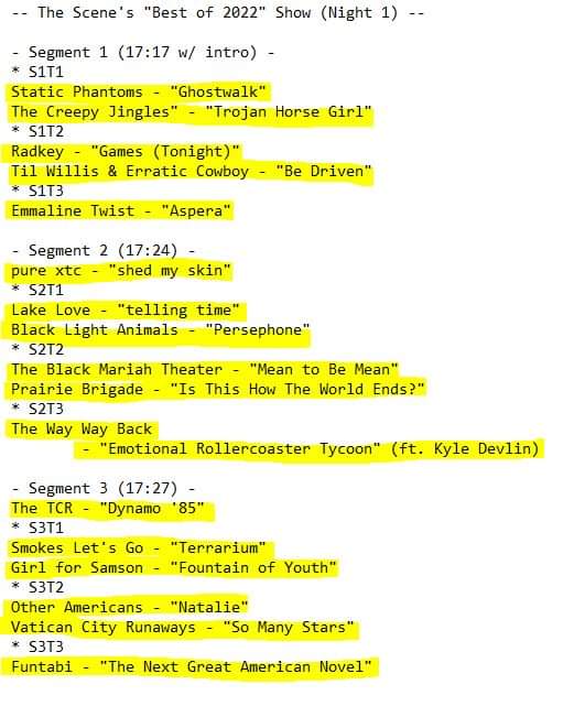 Thank you so much for tuning in to "Night One" of my "#BestOf2022" list, but I'm not done yet! Be sure to listen to "Night Two", this Monday night @ 7 &amp; 10, on #CounterClockwiseKC (tinyurl.com/counterclockwi…)!

#playlist
#supportlocalmusic
1/2