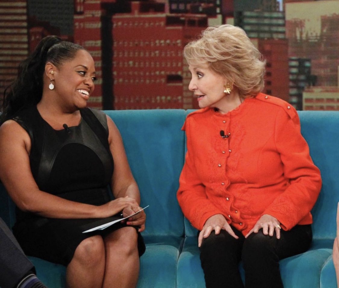 sherrieshepherd's tweet image. Thank you Barbara Walters for giving a shy girl who didn’t like to debate a seven-year chance of a lifetime. Thank You for allowing me to find my voice and encouraging me to fly. My heart hurts, but I’ll always love you Lady! ❤️ #BarbaraWalters