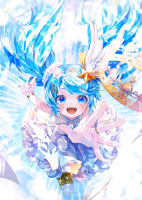 #今年も残りわずかなのでお気に入りの4枚を貼る 来年も初音ちゃんいっぱい描きたい 