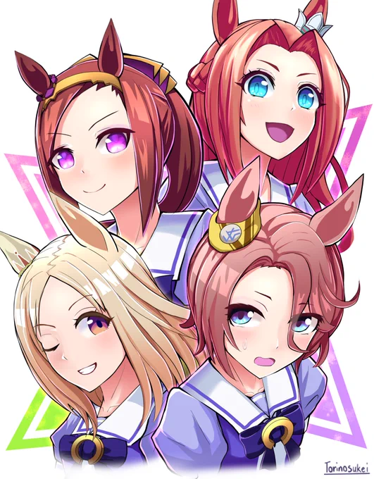 このタグ、色々な人のお気に入りが見れてとても楽しい。今年は諸事情でそんなに枚数は描けなかったけど、お絵描きは楽しかった!#ウマ娘 #今年も残りわずかなのでお気に入りの4枚を貼る 