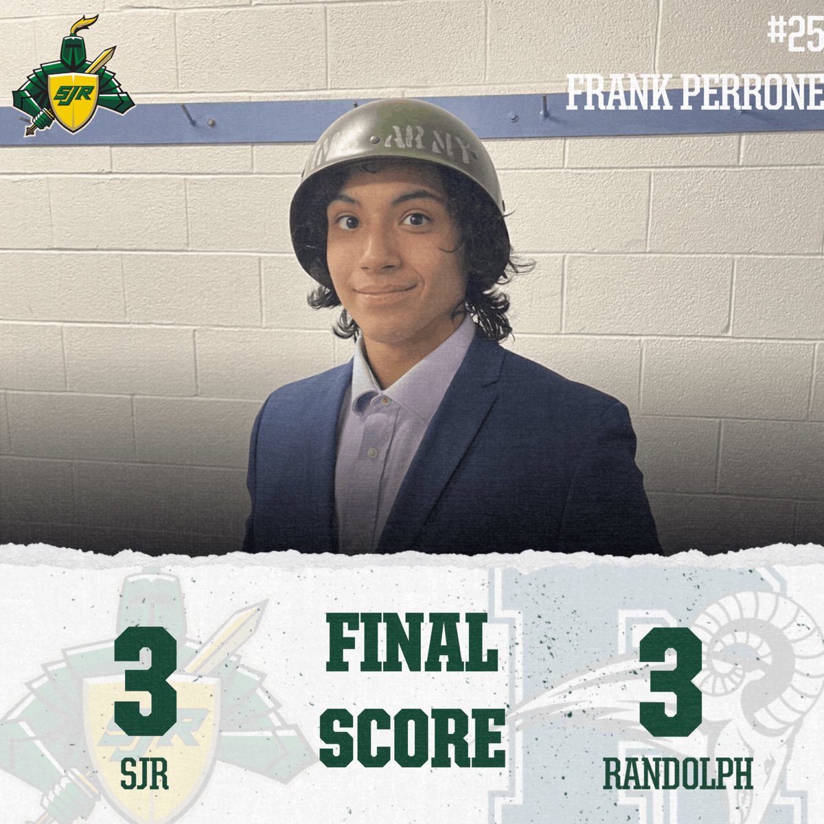 The Green Knights close out 2022 with a tie against #11 Randolph.

🚨: Kondratowicz, Perrone, Hughes

🍏: Coiro, Mangarelli (2), R. Beanland, Albano

🥅: Monte: 37 saves

Next game is Wednesday against #14 Seton Hall Pre.

#WeAreSJR🔰
