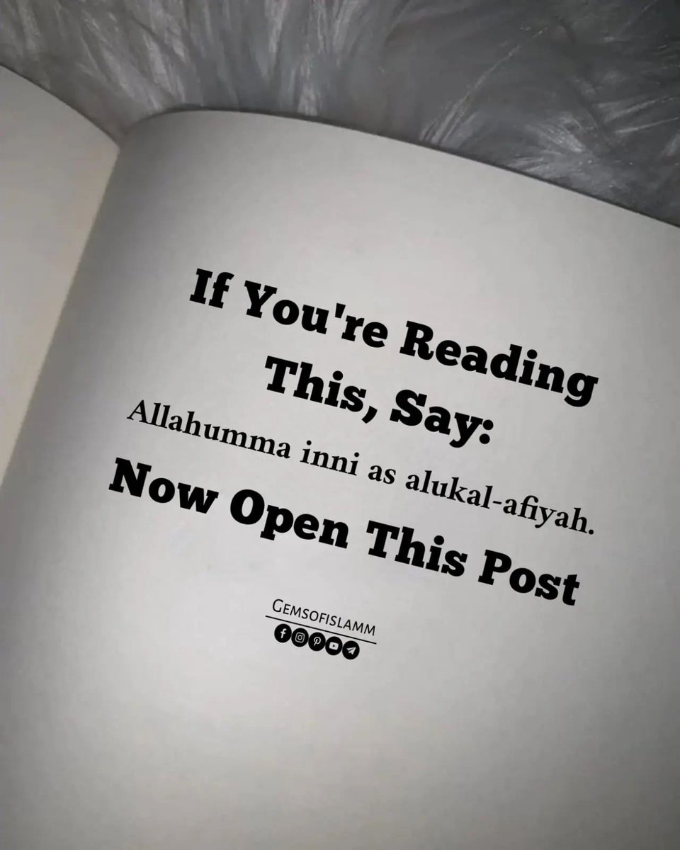Cool_Ustaz's tweet photo. 💫 If You're Reading This, Say Allahumma Inni As Alukal Afiyah.❤️

💫 Beautiful Reminder ❤️📚 https://t.co/1orkoXuOCu