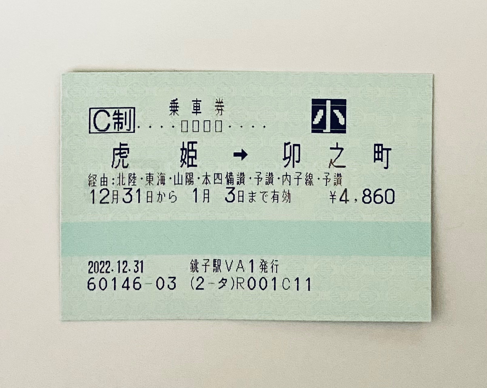 使用済み切符 長距離乗車券 マルス券