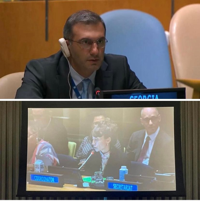 SandroInashvil's tweet photo. #UNGA #5C has concluded its main session today. Was privileged to contribute to the successful conclusion of one of its agenda items -Administration of Justice at the UN- in my capacity as a facilitator. Special thank you goes to @SopioKupradze for facilitating t/same item in #6C https://t.co/eDiDXoDYJk