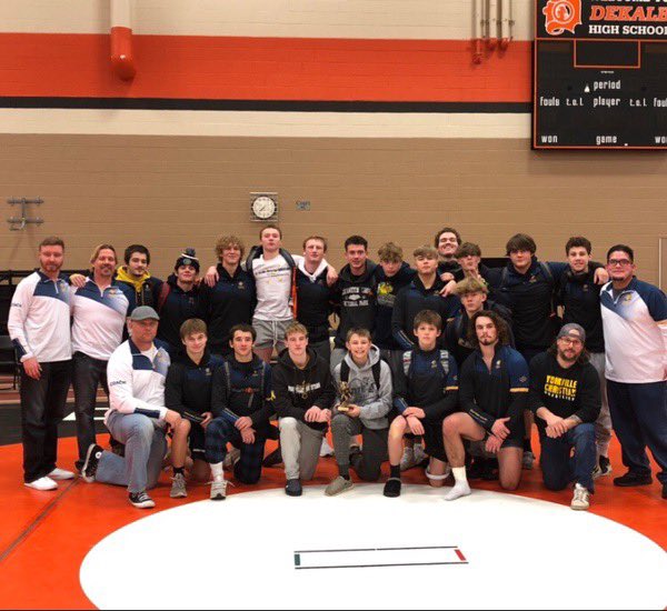first1in33's tweet photo. Great weekend of wrestling at the @TheFlavin. YCHS Mustangs went 5-1 and only lost to the eventual Champions. @tyler33martinez went 6-0 and scored some huge bonus point wins for the team. Next up is @Cheesehead_HS tournament next weekend!! 💛💙🏆💙💛
#Unsigned #Uncommitted https://t.co/zkXTV5posu