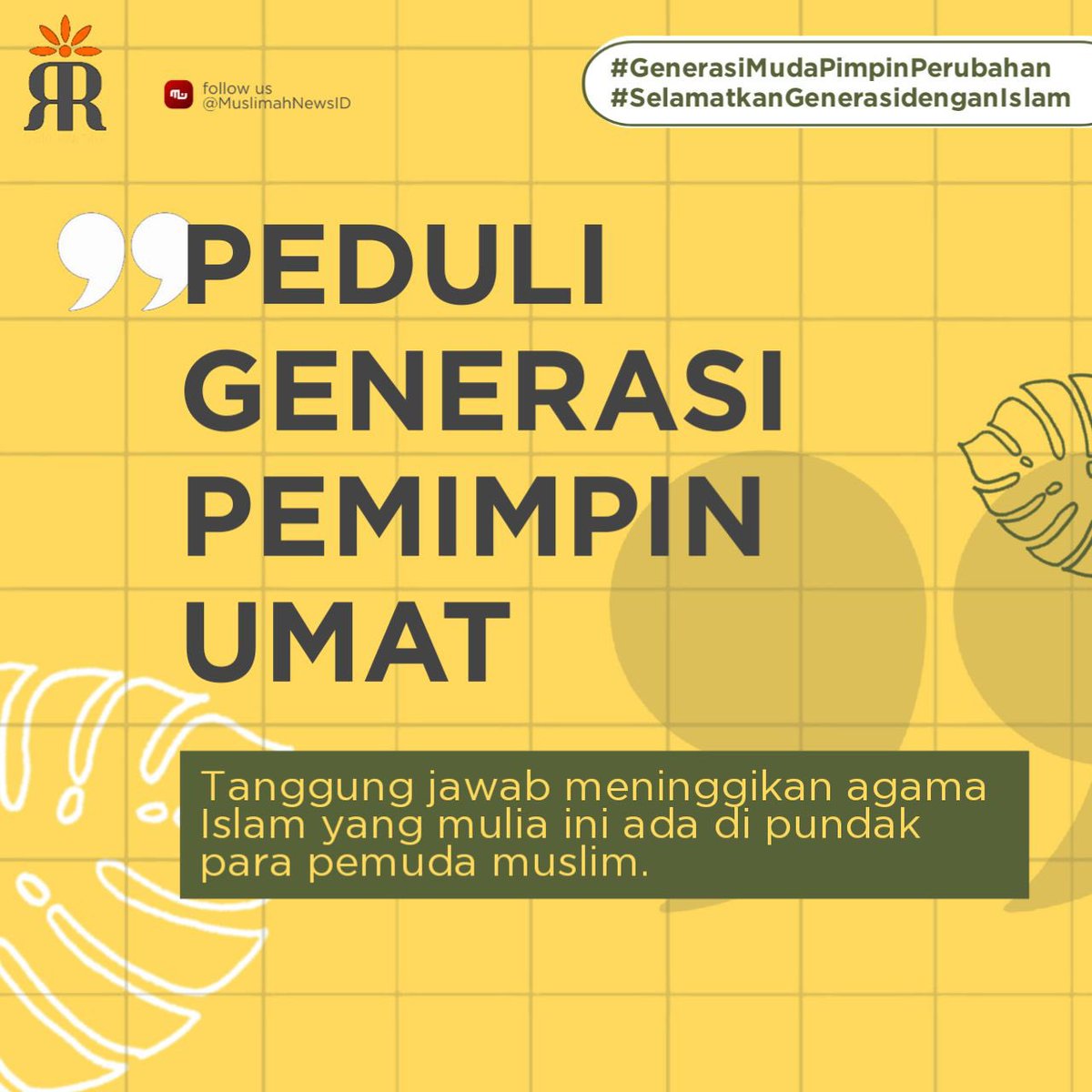 Ningdyaah's tweet photo. /Risalah Akhir Tahun 2022/

/Peduli Generasi Pemimpin Umat/

Tanggung jawab meninggikan agama Islam yang mulia ini ada di pundak para pemuda muslim.

#RisalahKepemudaan #PahamiIslamKafah 
#GenerasiMudaPimpinPerubahan 
#SelamatkanGenerasidenganIslam

https://t.co/7rhLuvDdj3 https://t.co/hDbQvz0Rn0