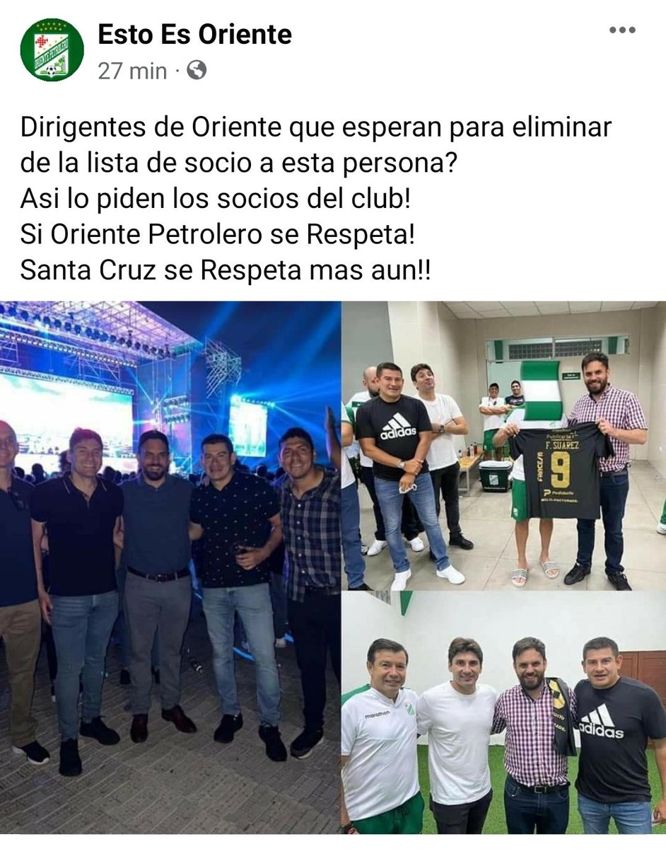 NStenhauff's tweet photo. CONVOCO A TODOS LOS ORIENTISTAS EXIGIR LA EXPULSION INMEDIATA Y PUBLICA DE @cdopetrolero @TabernaVerdola A ESTE HDRE1000PTA GOLPEADOR Y TRAIDOR DE SCZ!!! https://t.co/9OV1eVJ2ux