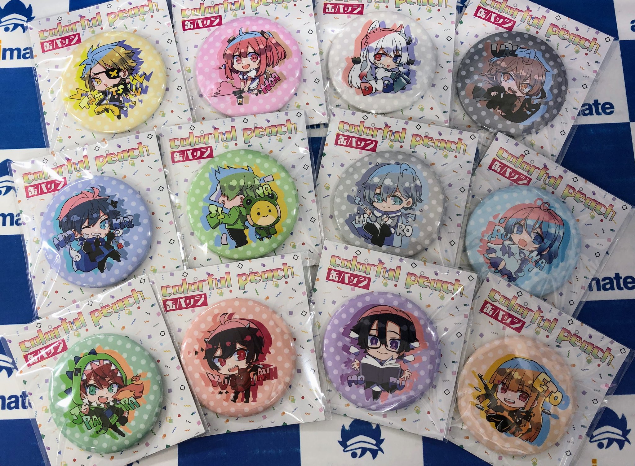 カラフルピーチ　グッズ　アニメイト　初期缶バッジ　旧ビジュ　るな　2種類　14個 カラフルピーチ – Creator Store