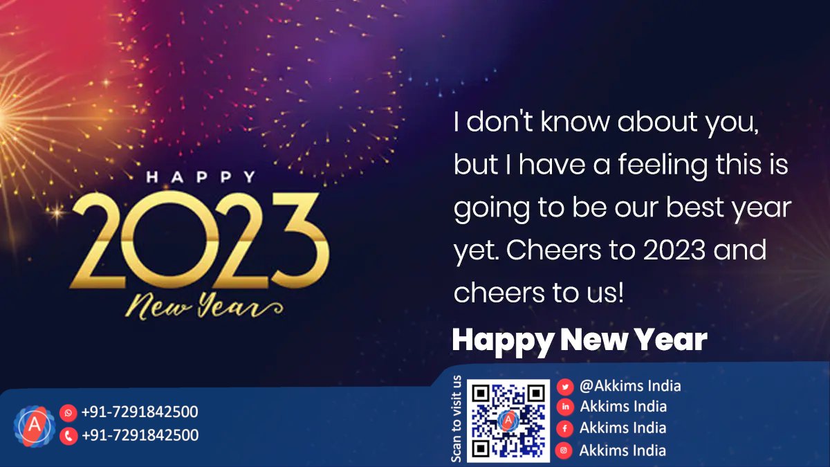 AkkimsIndia's tweet photo. Happy New Year! May you find the perspective you seek in 2023.  #newyear2023 #newyearseve #newyear2023 #MSMEs #msmesector #industry #FestiveSeason https://t.co/04GnfZ5sTa