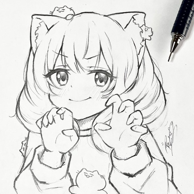 今年最後のらくがき(^-^)🐱 