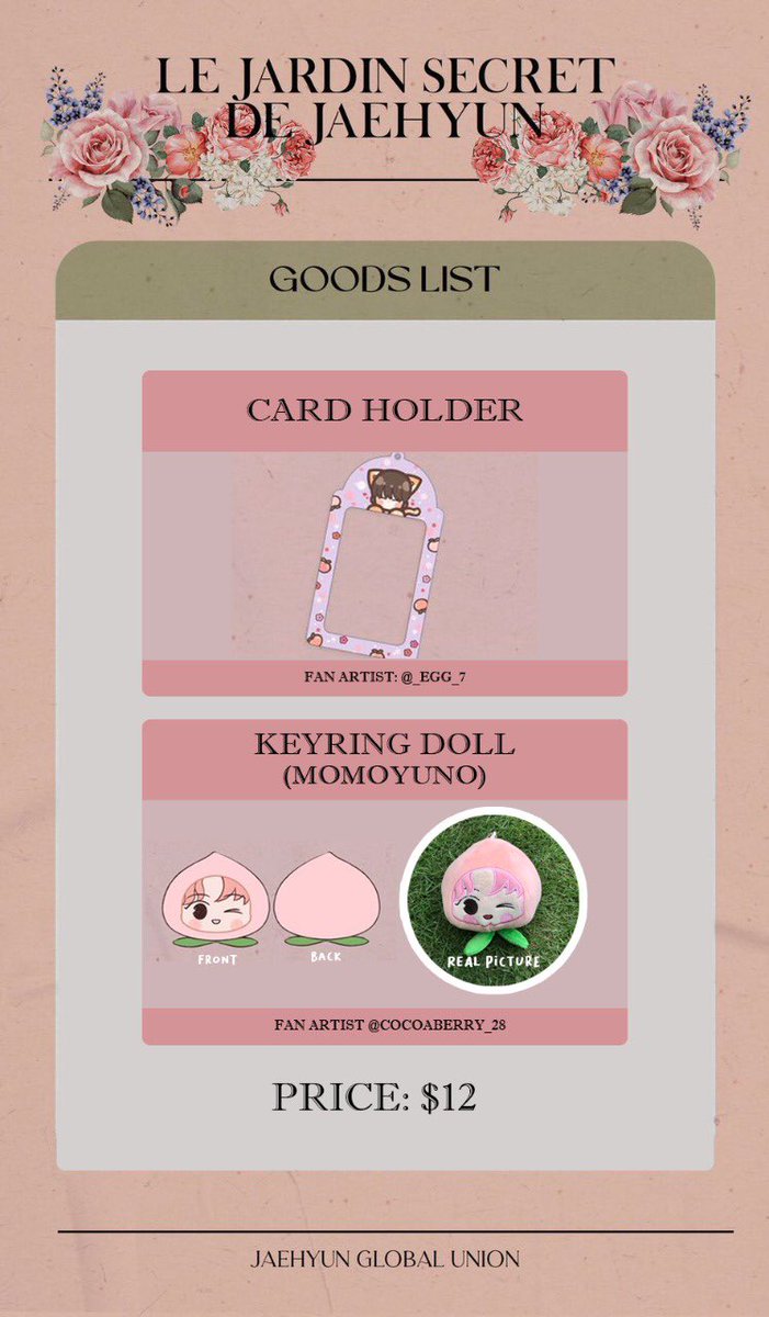 🍑 MOMOYUNO &amp; CARD HOLDER 🍑
by Jaehyun Global.

Hello, everyone!
We have decided to open another batch for MOMOYUNO &amp; CARD HOLDER only for $12 (you will get both items)

For more informations, please check
🔗bit.ly/momoyunojaehyun

#JAEHYUN #재현 #NCT재현