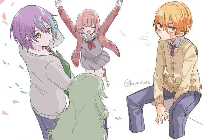 絵チャでこゃんスイちゃん描いてもらったり、めったに描かない男の子描いたりしました 