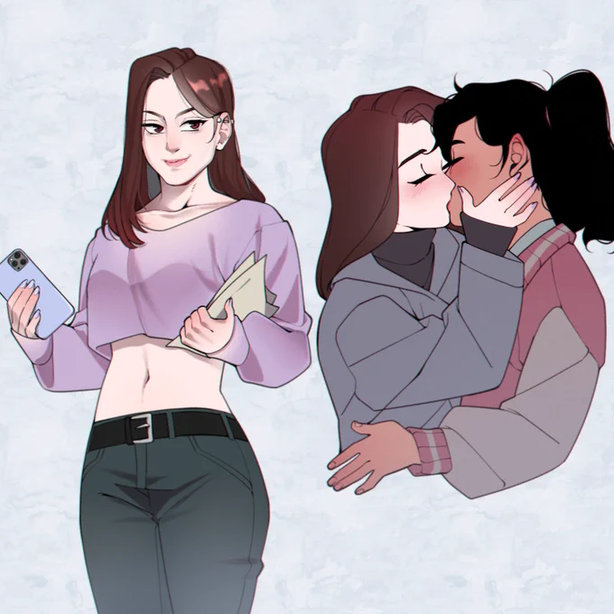 Few days ago, it was my beloved's birthday and I drew this for her as one of her birthday presents.I'll leave it here, have a happy new year!! 