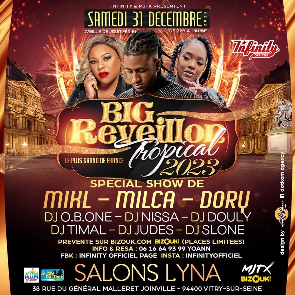 LE BIG RÉVEILLON TROPICAL C'EST CE SOIR AU SALON LYNA À VITRY 🎉🍾🎉🍾🎉🍾