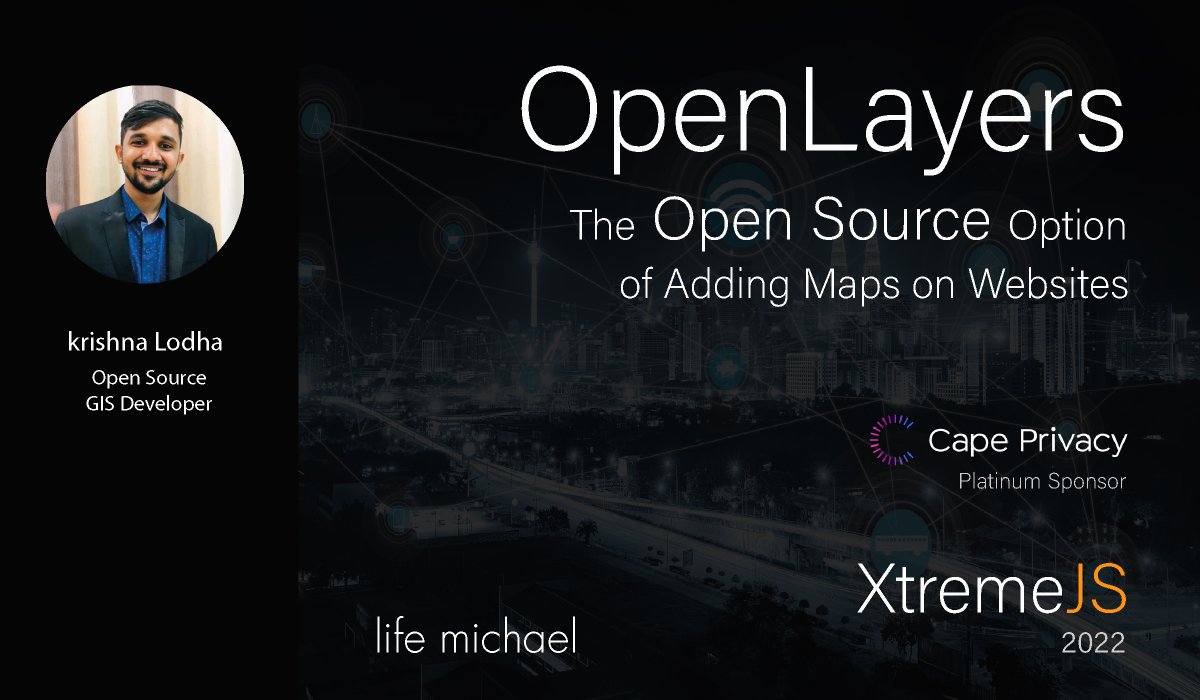 xtremejsconf's tweet photo. Check out Krishna's talk using the OpenLayers library for adding geo data to our website #javascript #conference #xtremejs #xtremejs2022 #lifemichael https://t.co/UVOpQGugfQ https://t.co/htVFkCIVMC