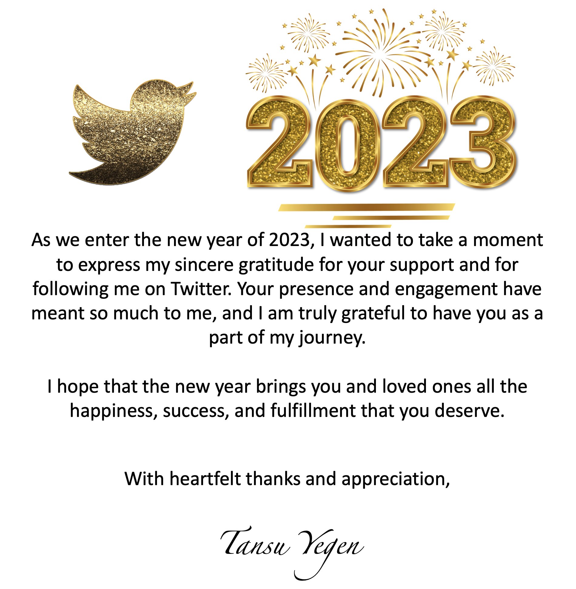 thanks for following me in 2023
