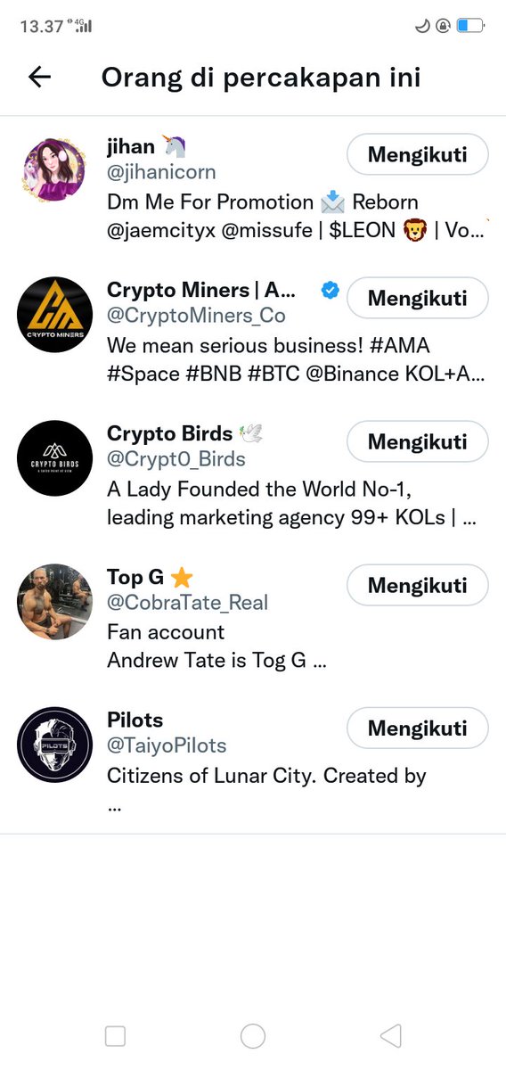 BhulleMars's tweet photo. @jihanicorn @TaiyoPiIots @CryptoMiners_Co @Crypt0_Birds @CobraTate_Real https://t.co/Bip2GfbYeI