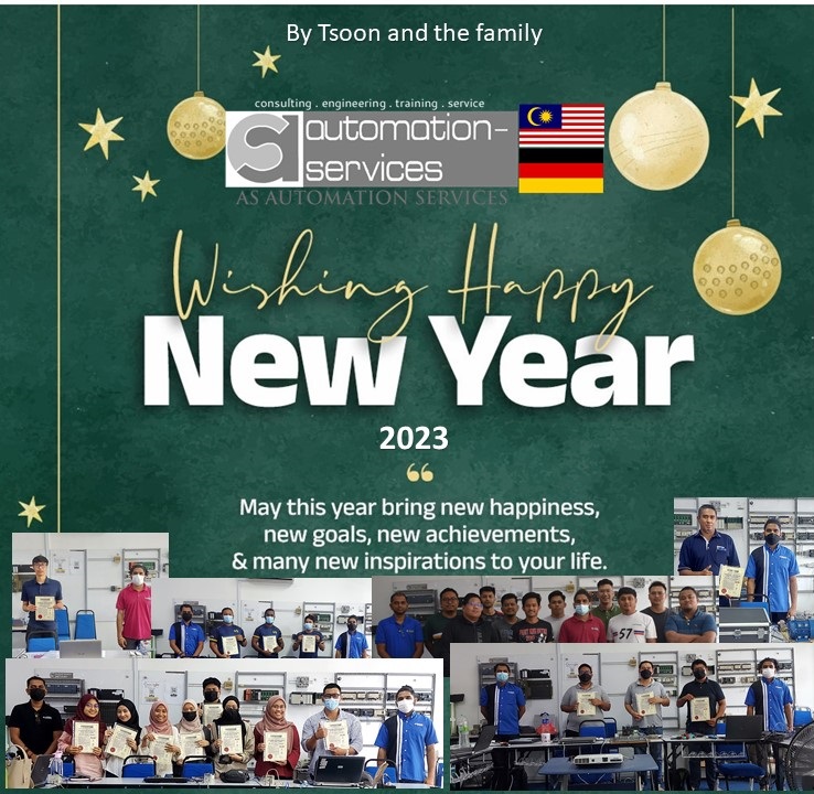 AutomationMy's tweet image. Happy New Year 2023, PLC HMI and SCADA Training Malaysia.

#asautomationservices #asautomationsystemstrainingcentreplt #plctrainingcentremalaysia #plctraining #wekeepgoing  #thankyouforchoosingus  #industrialautomation #HappyNewYear2023Wishes  #malaysia #asasmy #10years #hrdcorp