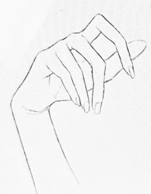 #イラスト 
今描いてる手がすっごいイイから見てください 