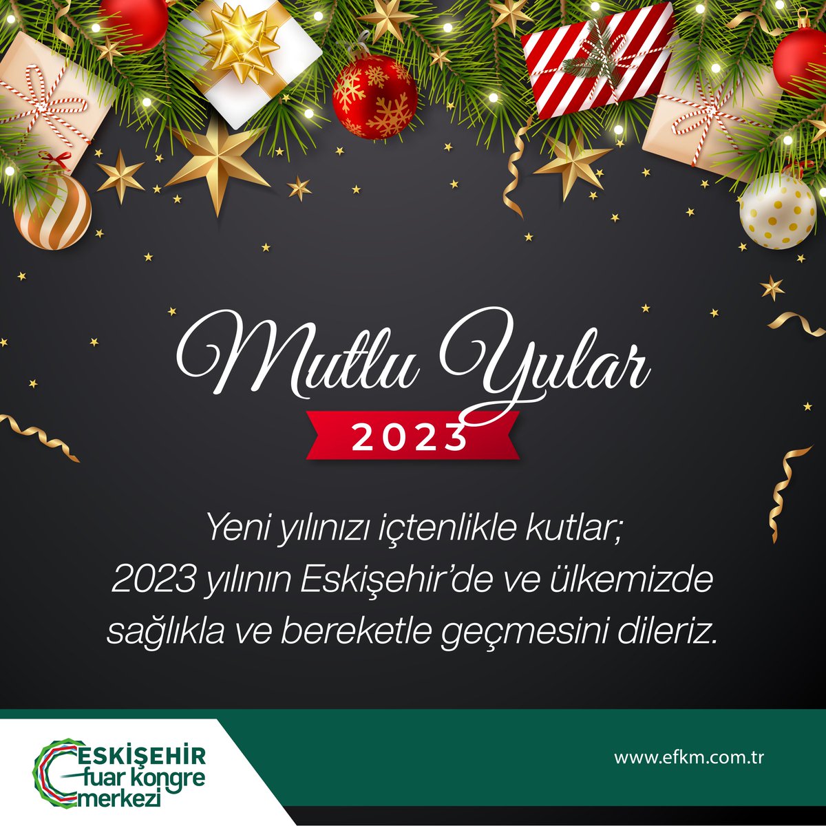 Umutlarınızın gerçek, mutluluklarınızın uzun olacağı sağlıklı bir yıl geçirmeniz dileğiyle... #mutluyıllar #happynewyear #eskişehir #2023NewYear