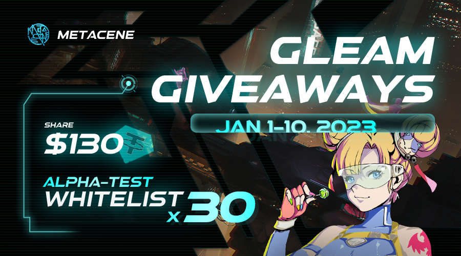🙀Surprise! Our team has prepared a Gleam #Airdrop event to celebrate the official launch of #MetaCene

💰Join us with a chance to win 130 $USDT &amp; MetaCene Alpha Test Whitelists spots!

📅Jan 1 - Jan 10, 10:00 UTC, 2023
👇Click to see how to participate:
gleam.io/N222t/-metacen…