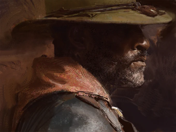 Man with hat. 