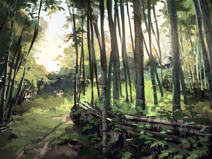 「bamboo forest outdoors」 illustration images(Latest)