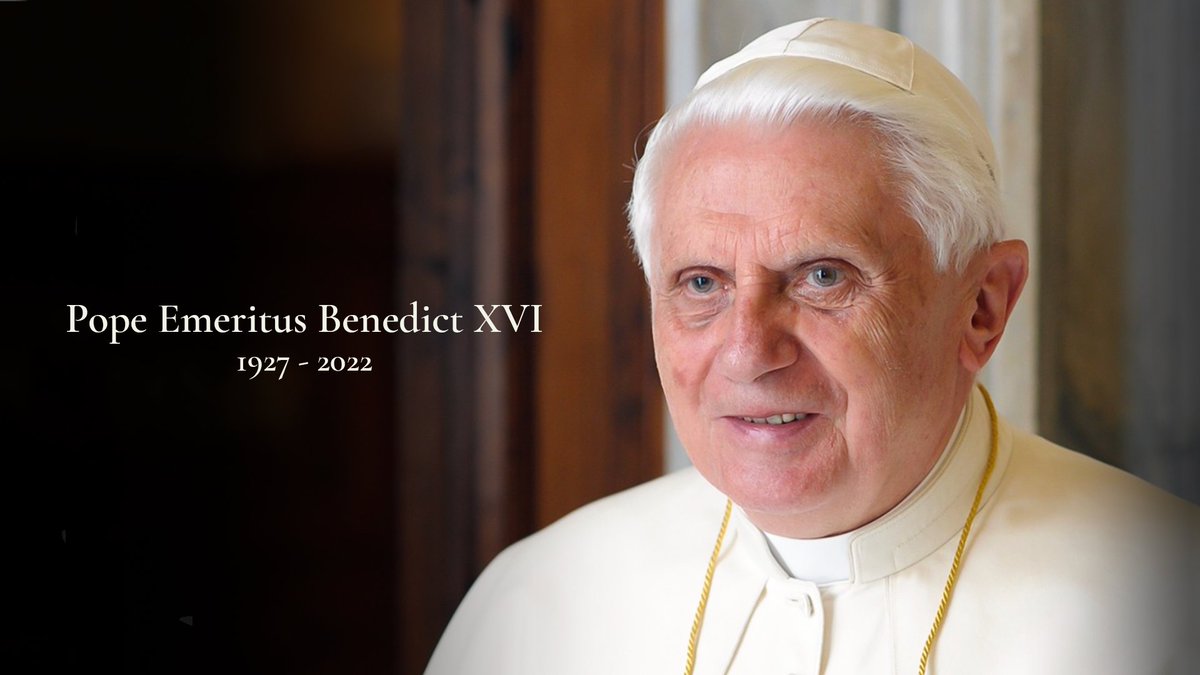 “With sorrow I inform you that the Pope Emeritus, Benedict XVI, passed away today at 9:34 in the Mater Ecclesiae Monastery in the Vatican. Further information will be provided as soon as possible.”